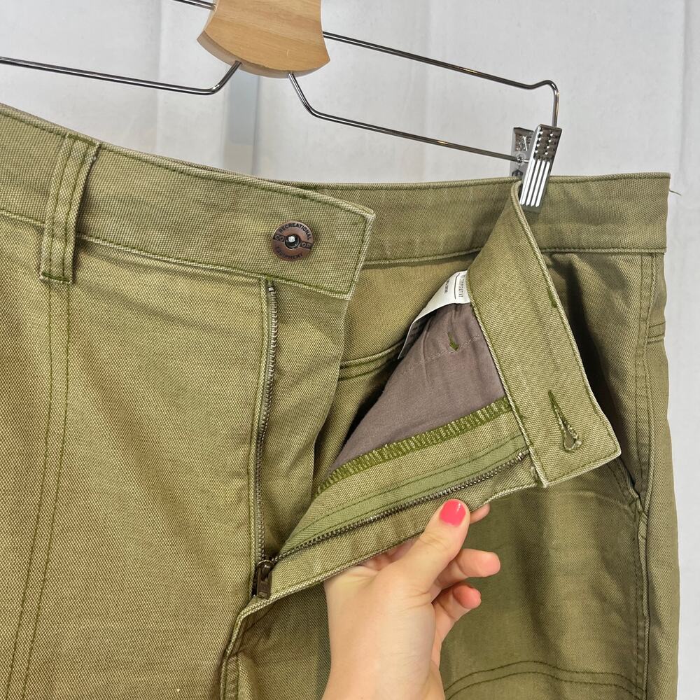 REI Co-Op Womens Canvas Double Knee Chore Pants Olive Green Size 16 - Picture 5 of 9